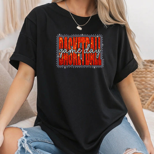 Basketball Game Day Scatter Rhinestone Template – Digital Download