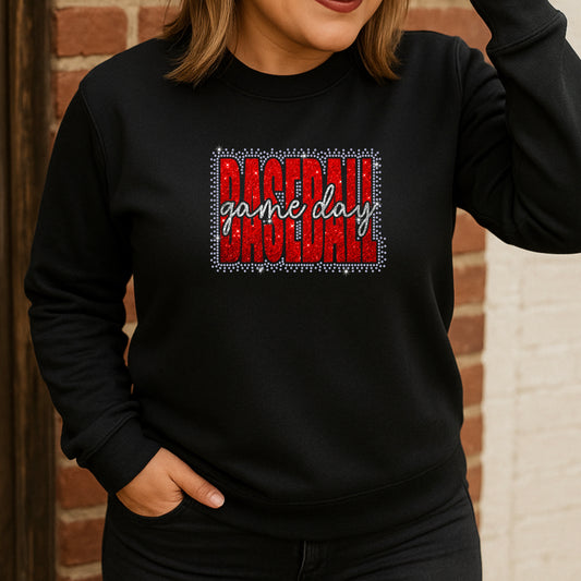 Baseball Game Day Scatter Rhinestone Template – Digital Download