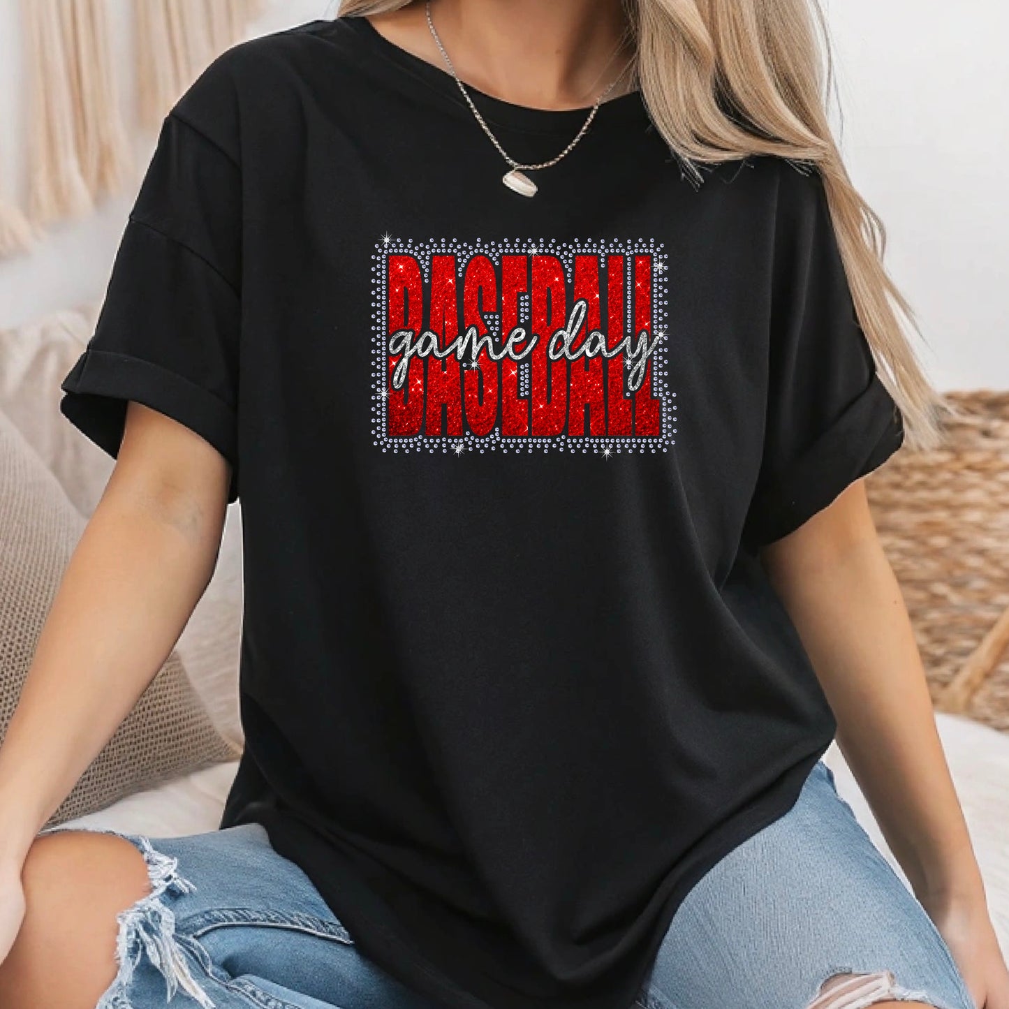 Baseball Game Day Scatter Rhinestone Template – Digital Download