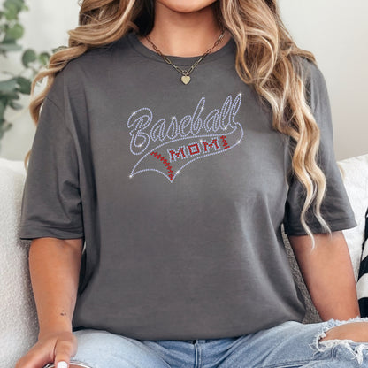 Baseball Script Tail Rhinestone Template – Digital Download