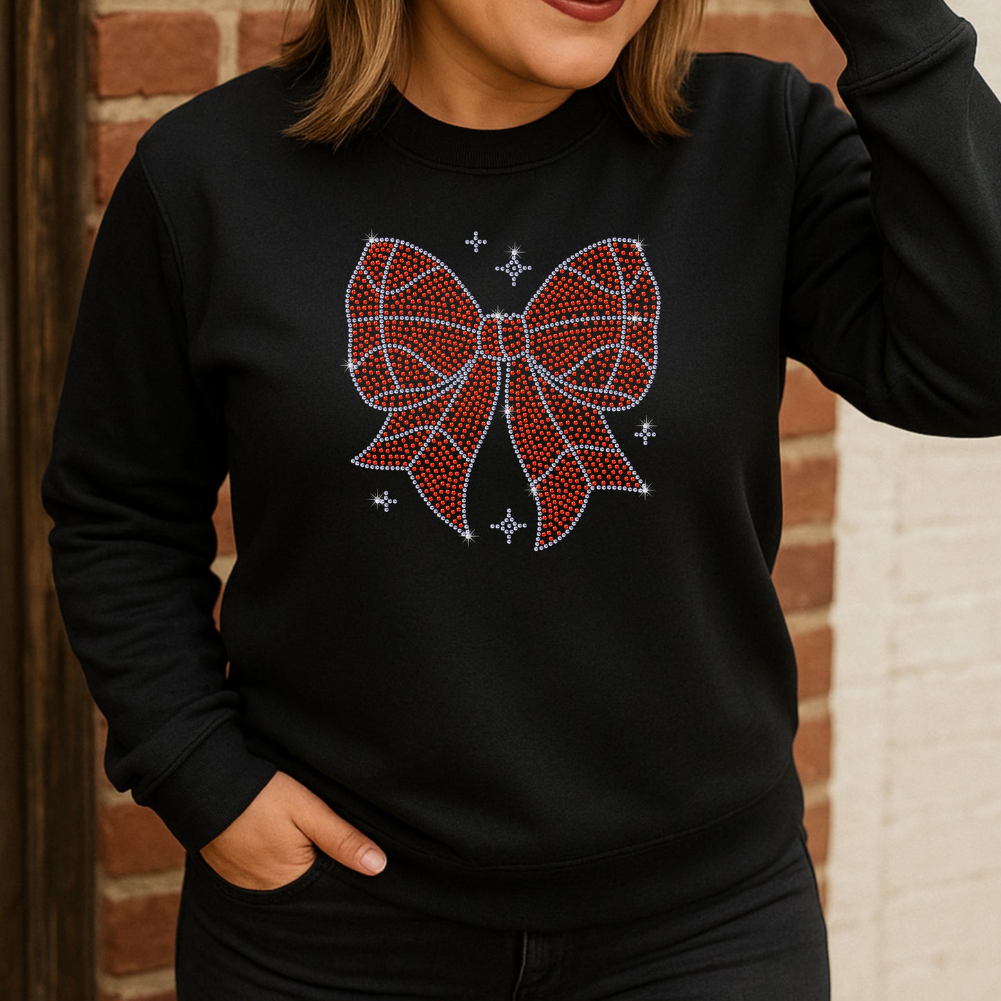 Basketball Bow Rhinestone Template – Digital Download