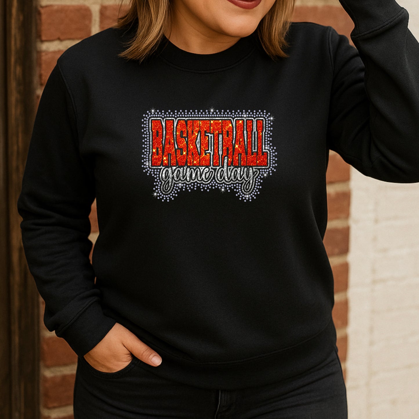 Basketball Game Day Rhinestone Template – Digital Download