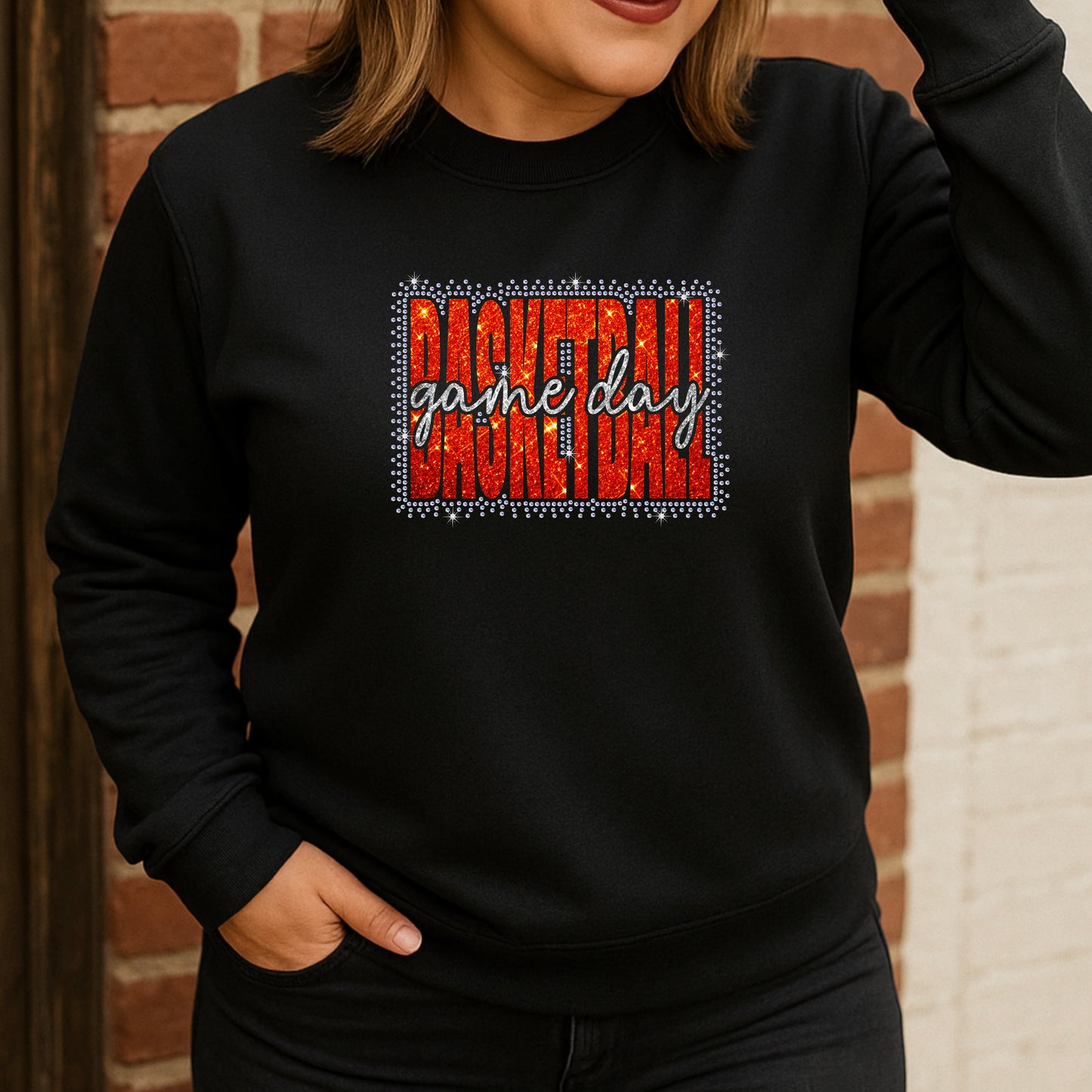 Basketball Game Day Scatter Rhinestone Template – Digital Download